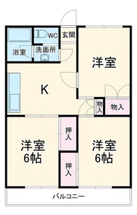 ハイツ沢田屋【2階】の間取り
