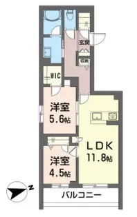 コートブランシュ湘南鵠沼【3階】の間取り