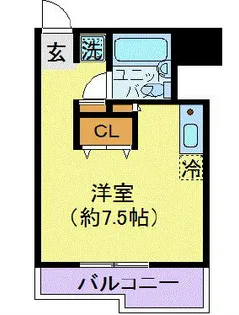 エスコート麻布十番【12階】の間取り