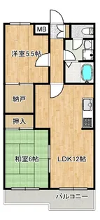 ドミール鹿島【3階】の間取り