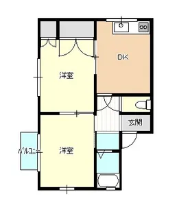 新潟県新発田市東新町3【アパート】の間取り