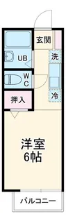 プレジール朝日【1階】の間取り