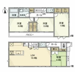 東京都練馬区谷原5【一戸建】の間取り