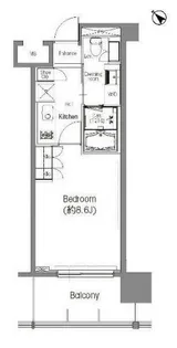 BPRレジデンス三田伊皿子坂【8階】の間取り