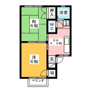 エスペランス桃山A棟【2階】の間取り