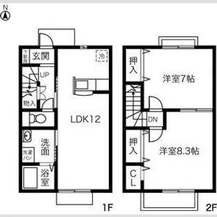 愛知県一宮市北方町北方字北辰已前【一戸建】の間取り