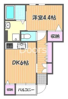 岡山県岡山市北区奉還町3【アパート】の間取り