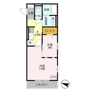 シェドゥーヴル【3階】の間取り