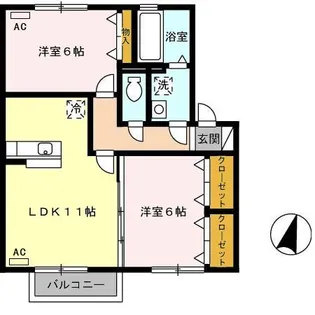 クレールシャンス【2階】の間取り