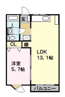 コーポ城西【2階】の間取り
