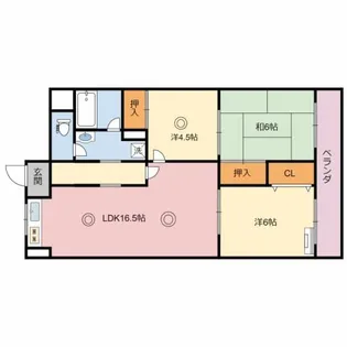 メゾンやすむろI【2階】の間取り