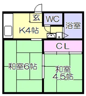 つばきコーポ【2階】の間取り