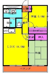 埼玉県熊谷市籠原南2【マンション】の間取り