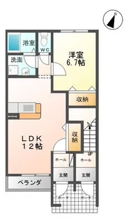 オーク・マリーナ【1階】の間取り