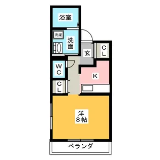クレール・シャンブル【1階】の間取り