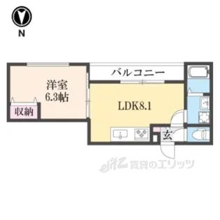 Mirei烏丸五条【3階】の間取り