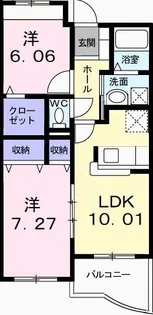 茨城県水戸市河和田3【マンション】の間取り