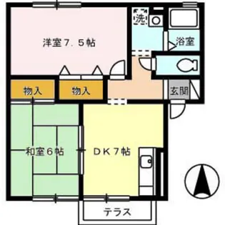 コーポラス西本 A棟【1階】の間取り