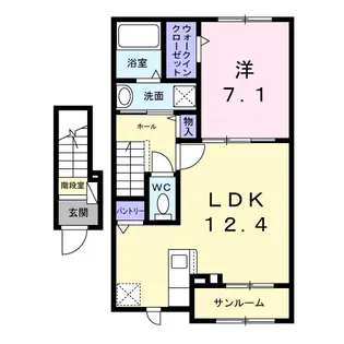 大阪府泉佐野市羽倉崎上町1【アパート】の間取り