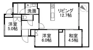 ライオンズマンション新都心(CK)【4階】の間取り