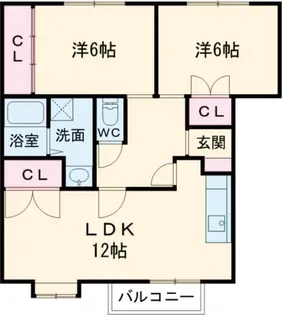ロワールソレイユ2番館【2階】の間取り