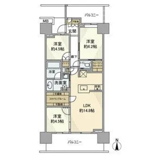 プラウト 武蔵新城ステーションマークス【6階】の間取り
