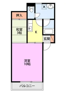第三コーポアイリス【1階】の間取り