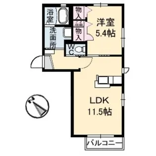 カーサ・ヴェルデ【1階】の間取り