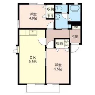 2DKの間取り画像