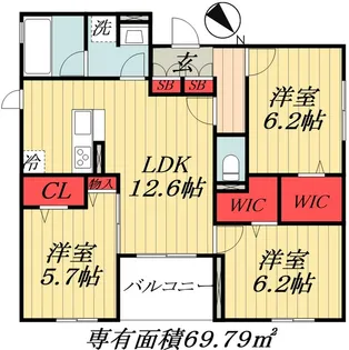 千葉県市川市新井3【アパート】の間取り