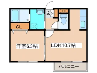 プレシャスコ-ト21【3階】の間取り