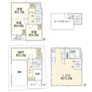 東京都足立区千住柳町【一戸建】の間取り
