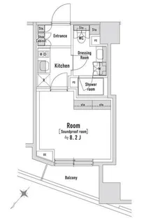 トラック八丁堀【6階】の間取り