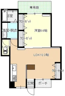 サンハイツ府中【1階】の間取り