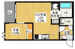 REGALEST 宇品御幸【2階】の間取り