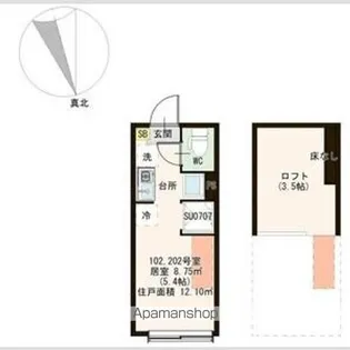 ハーモニーテラス上中里【2階】の間取り