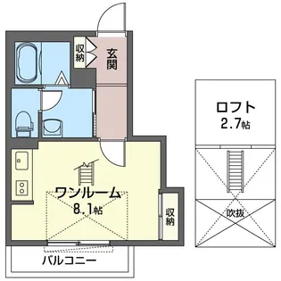 パレスエルクレアII【2階】の間取り