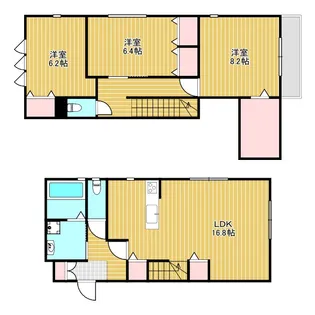 大阪府箕面市牧落2【一戸建】の間取り