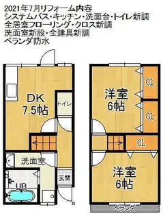 大阪府枚方市長尾家具町1【一戸建】の間取り
