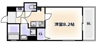 ラシーヌ阿倍野【9階】の間取り