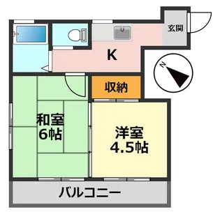 東京都江戸川区南小岩2【アパート】の間取り