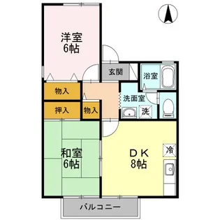 サニーハウスさとう A棟【2階】の間取り