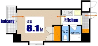 広島県広島市南区京橋町【マンション】の間取り