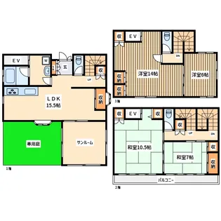 神奈川県横浜市西区西戸部町1【一戸建】の間取り