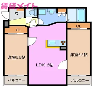 ウッドベルステージ【3階】の間取り