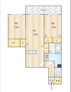 パークヴィラ博多【1階】の間取り