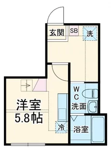 ハーミットクラブハウス梶が谷オアシス【2階】の間取り