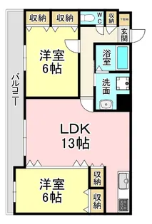 ニューサンリバー11番館【8階】の間取り