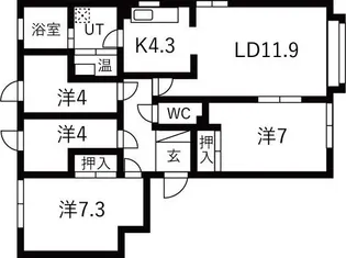FLEX CASA NISHIOKA【2階】の間取り