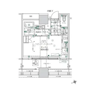 ローレルタワールネ浜松町【5階】の間取り